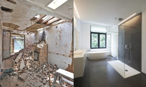 remont łazienki - przed i po